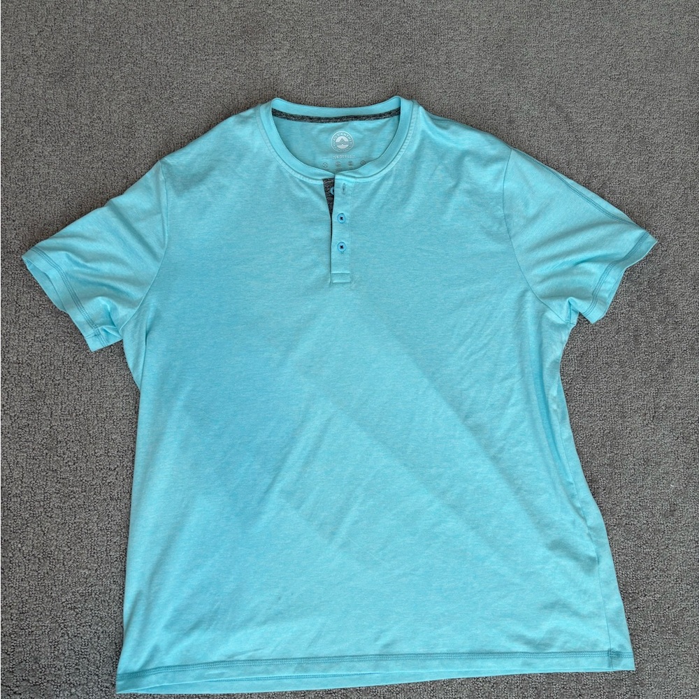 Flag & Anthem Men's Blue Henley Shirt - Size XL